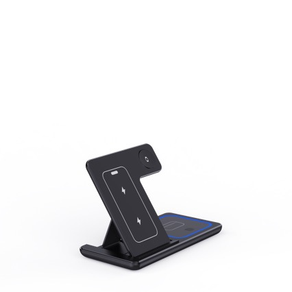 Foldable Fast 3 In 1 LED Wireless Charging Stand