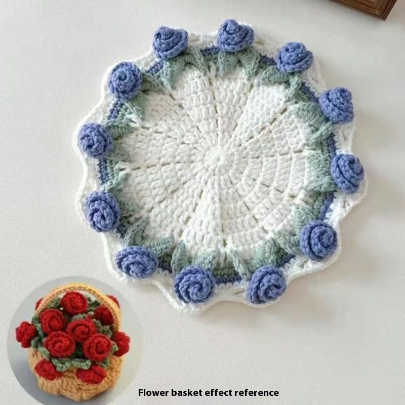 Crochet DIY Kit: Create Stunning Rose Coasters Today!