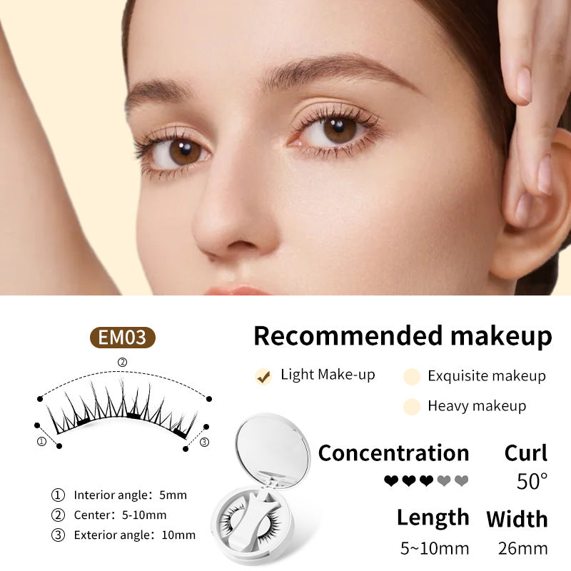 Magnetic False Eyelashes Set with Applicator & Storage Box – Glue-Free, Reusable & Natural Look