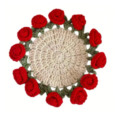 Crochet DIY Kit: Create Stunning Rose Coasters Today!