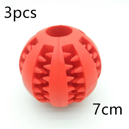 Interactive Slow Feeder Dog Ball – Non-Toxic Rubber Treat Dispensing Toy for Dental Health &amp; Mental Stimulation