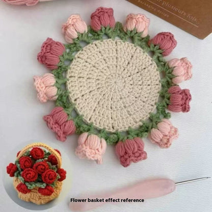 Crochet DIY Kit: Create Stunning Rose Coasters Today!
