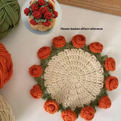 Crochet DIY Kit: Create Stunning Rose Coasters Today!
