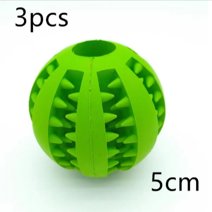 Interactive Slow Feeder Dog Ball – Non-Toxic Rubber Treat Dispensing Toy for Dental Health &amp; Mental Stimulation