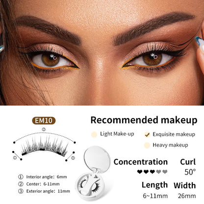 Magnetic False Eyelashes Set with Applicator &amp; Storage Box – Glue-Free, Reusable &amp; Natural Look