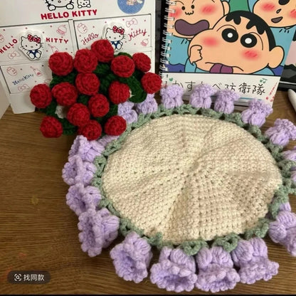 Crochet DIY Kit: Create Stunning Rose Coasters Today!