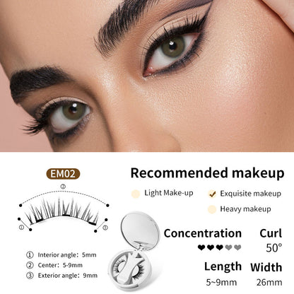 Magnetic False Eyelashes Set with Applicator &amp; Storage Box – Glue-Free, Reusable &amp; Natural Look