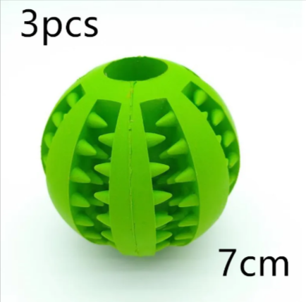 Interactive Slow Feeder Dog Ball – Non-Toxic Rubber Treat Dispensing Toy for Dental Health &amp; Mental Stimulation