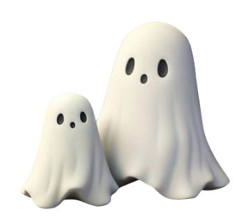 Funny Halloween Ghost Statue – Quirky Middle Finger Ghost Figurine | Resin Decor for Home &amp; Office