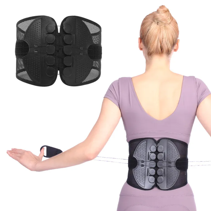 Double Pull Lumbar Support Belt – Adjustable Back Brace for Lower Back Pain Relief &amp; Posture Support
