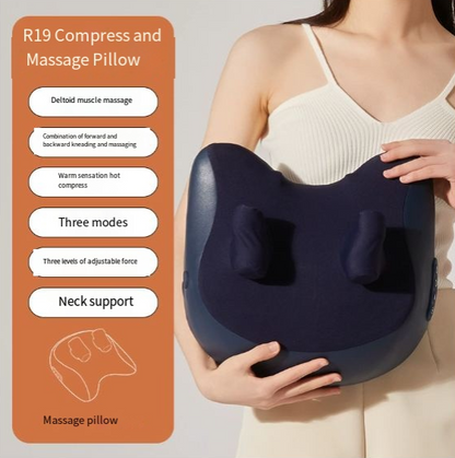 Shiatsu Neck &amp; Shoulder Massage Pillow – Deep Kneading with Heat Therapy | Home, Office &amp; Car Use