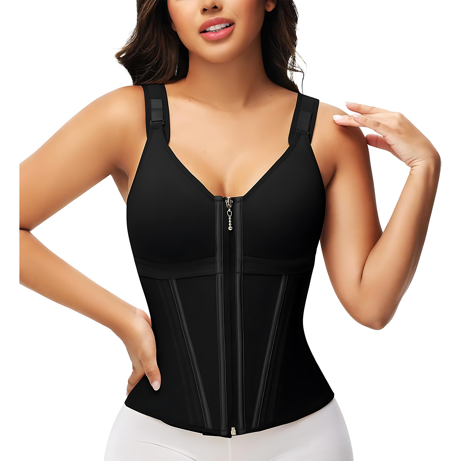 Mesh Waist Slimming Shapewear Corset – Breathable Three-Breasted Design | Sizes S–2XL