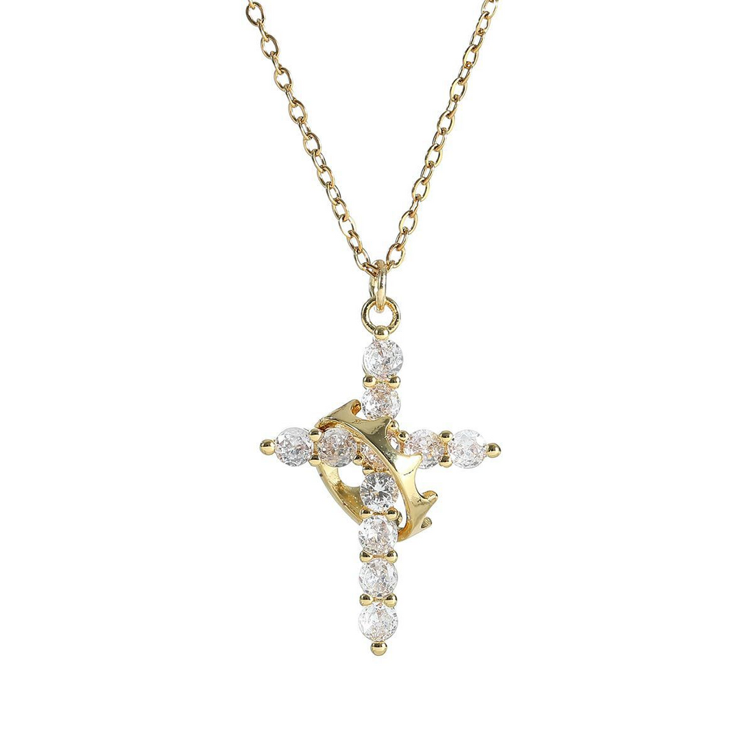 Crown Cross Necklace