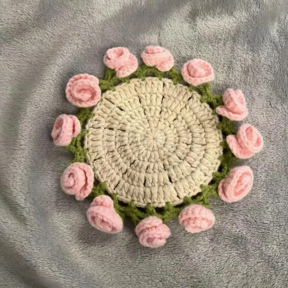 Crochet DIY Kit: Create Stunning Rose Coasters Today!