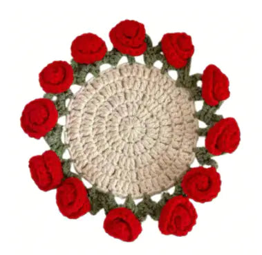 Crochet DIY Kit: Create Stunning Rose Coasters Today!