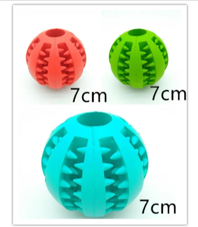 Interactive Slow Feeder Dog Ball – Non-Toxic Rubber Treat Dispensing Toy for Dental Health &amp; Mental Stimulation