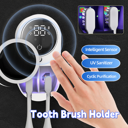UV Toothbrush Sanitizer &amp; Organizer – Kills 99.9% of Bacteria | Multi-Brush Holder with Toothpaste Slot
