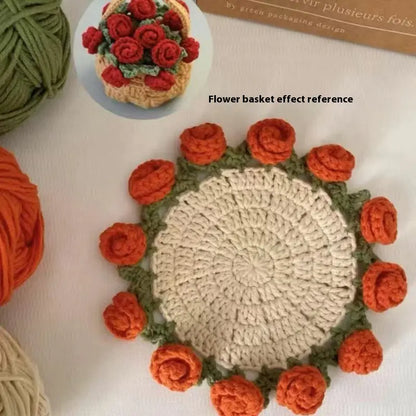 Crochet DIY Kit: Create Stunning Rose Coasters Today!