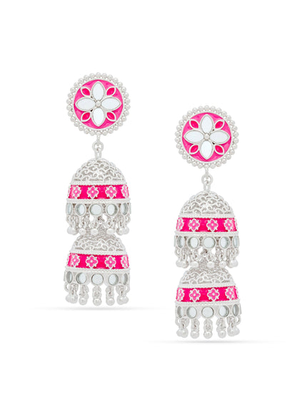 Petal Perfection Tiered Jhumka Earrings