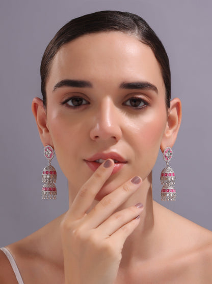 Petal Perfection Tiered Jhumka Earrings