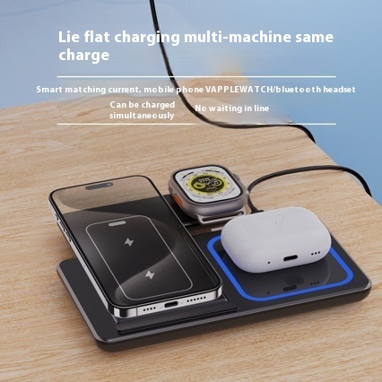 Foldable Fast 3 In 1 LED Wireless Charging Stand