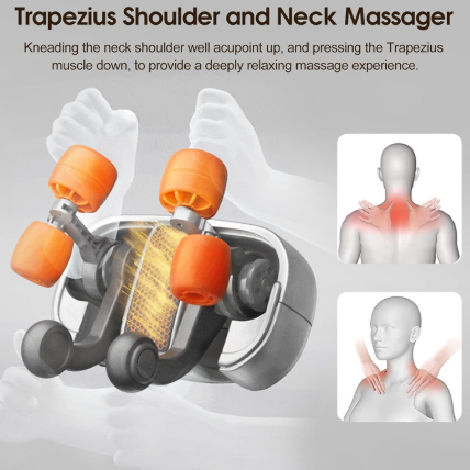 Shiatsu Neck &amp; Shoulder Massage Pillow – Deep Kneading with Heat Therapy | Home, Office &amp; Car Use
