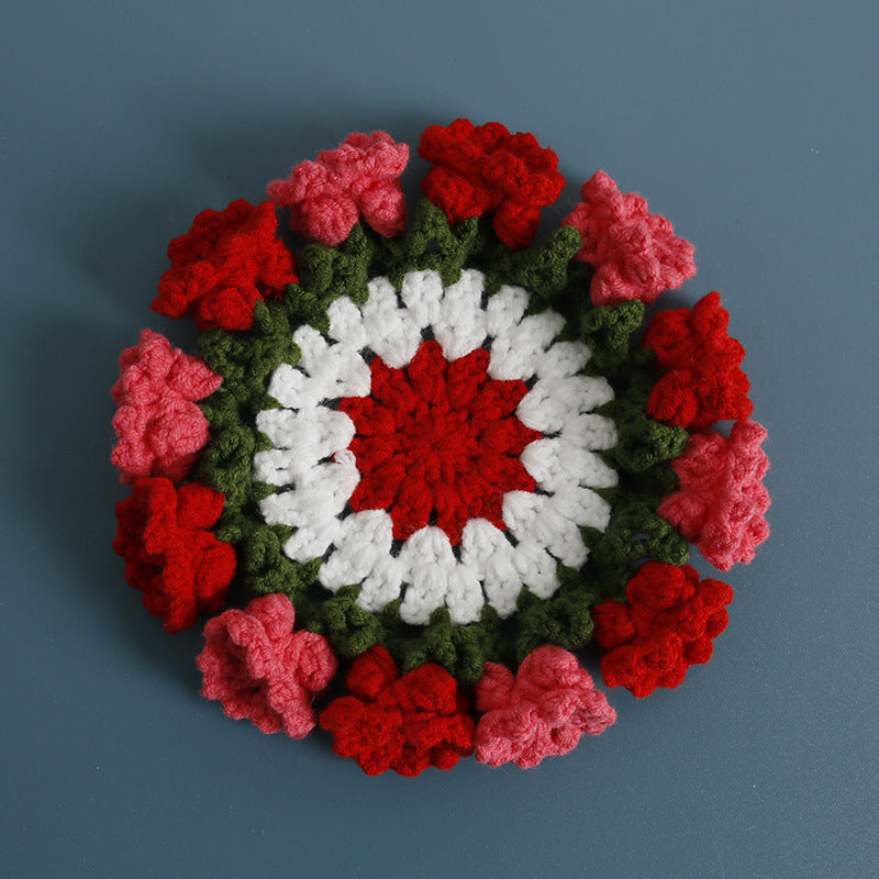 Crochet DIY Kit: Create Stunning Rose Coasters Today!