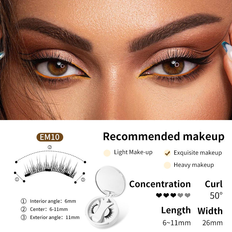 Magnetic False Eyelashes Set with Applicator &amp; Storage Box – Glue-Free, Reusable &amp; Natural Look