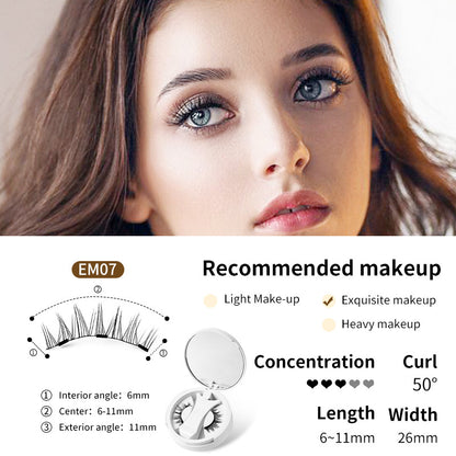 Magnetic False Eyelashes Set with Applicator &amp; Storage Box – Glue-Free, Reusable &amp; Natural Look