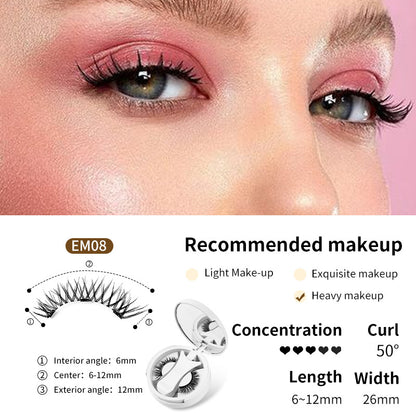 Magnetic False Eyelashes Set with Applicator &amp; Storage Box – Glue-Free, Reusable &amp; Natural Look