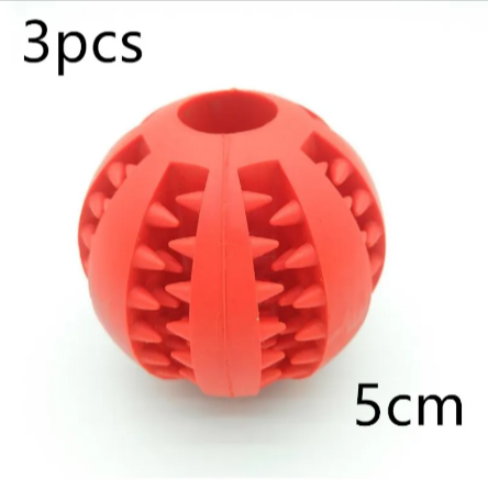 Interactive Slow Feeder Dog Ball – Non-Toxic Rubber Treat Dispensing Toy for Dental Health &amp; Mental Stimulation