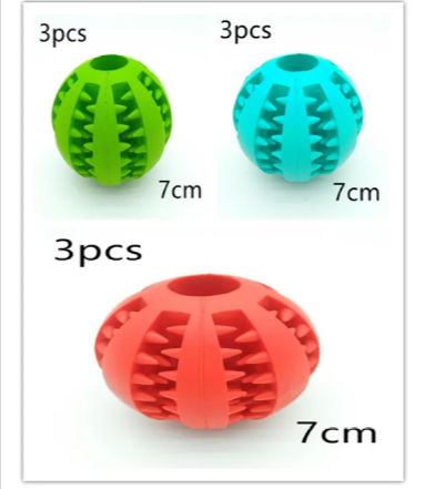 Interactive Slow Feeder Dog Ball – Non-Toxic Rubber Treat Dispensing Toy for Dental Health &amp; Mental Stimulation